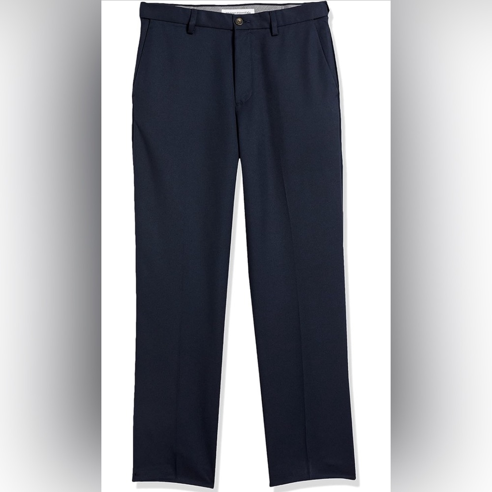 Amazon Essentials Men's Classic-Fit Expandable-Waist Flat-Front Dress Pants